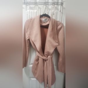 Belted Suede Wrap Jacket